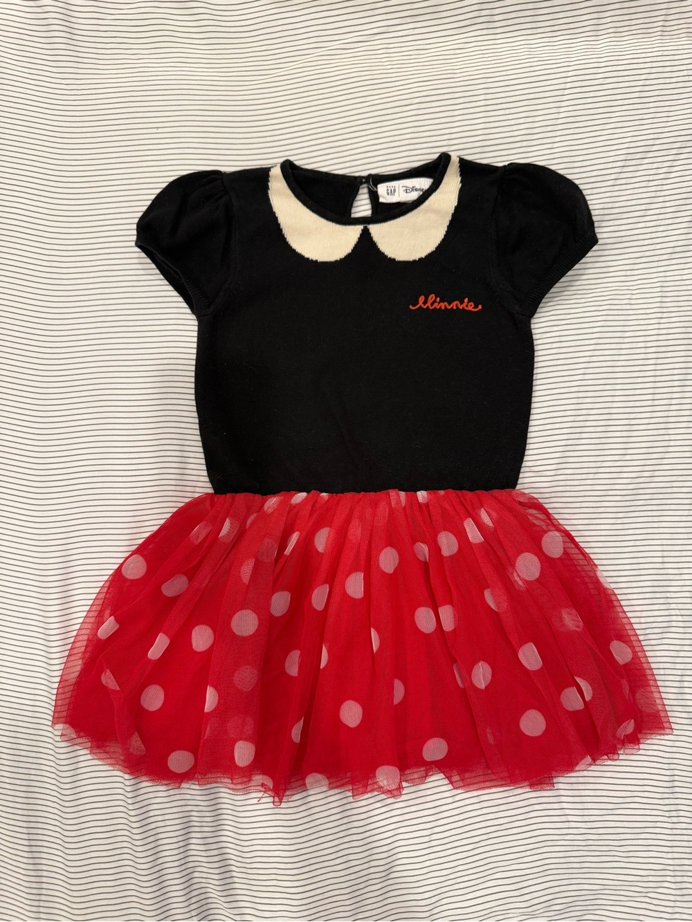 GAP Black Bodice with Red Polka Dot Tulle Skirt Girls Halloween Dress